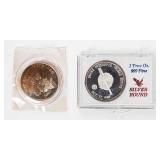 Coin (2) .999 Fine Silvers First Baby & Quake