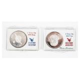 Coin (2) 1 Troy Ounces Silver Rounds