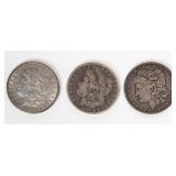 Coin (3) Morgan Silver Dollars 1891-P & O