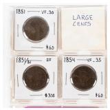 Coin 3 United States Large Cents Very Fine