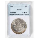 Coin 1886 Morgan Silver Dollar NNC MS66