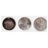 Coin (3) American Silver Eagles 1997 1998 & 99
