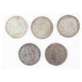 Coin (5) Morgan Silver Dollars 1921-S F-XF
