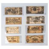 Currency  (8) Very Old United States Notes