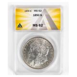 Coin 1890 Morgan Silver Dollar ANACS MS62