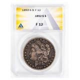 Coin 1892-S  Morgan Silver Dollar ANACS F12