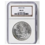 Coin 1904-O  Morgan Silver Dollar NGC MS63