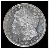 Coin 1881-S  Morgan Silver Dollar B.U DMPL
