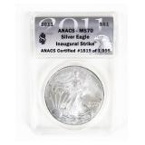 Coin 2011 American Silver Eagle ANACS MS70