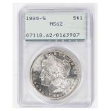 Coin 1880-S Morgan Silver Dollar PCGS MS62