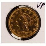Coin 1907 $2.50 Gold Liberty in Very Fine*