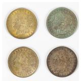 Coin (4) Morgan Silver Dollars 1921 VF / XF
