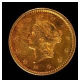 Coin 1851 Type 1 Gold Dollar in Fine