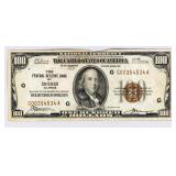 Currency 1929 $100 National Currency Note in VG+