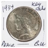 Coin 1934 Peace Silver Dollar Brilliant Unc.