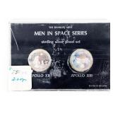 Coin Men in Space Sterling Silver Medals 1.30 Toz
