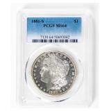 Coin 1881-S  Morgan Silver Dollar PCGS MS64