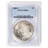 Coin 1880-S Morgan Silver Dollar PCGS MS62+