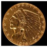 Coin 1928 $2.50 Indian Gold Piece Very Fine*