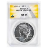 Coin 2025-P  Peace Silver Dollar ANACS MS69