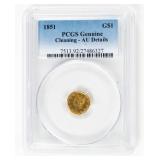 Coin 1851 United States Gold Dollar PCGS AU Detail