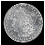 Coin 1886 Morgan Silver Dollar Brilliant Unc. DMPL