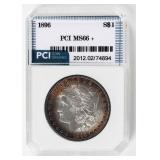 Coin 1896 Morgan Silver Dollar PCI MS66+