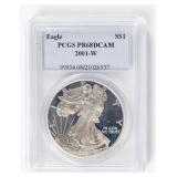 Coin 2001-W  American Silver Eagle PCGS PF68 DC