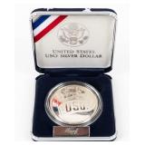 Coin 1991 USO Silver Proof Dollar in Box