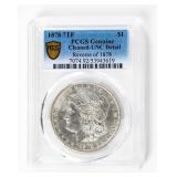 Coin 1878 7TF  Morgan Silver Dollar PCGS UNC*