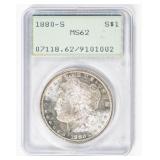 Coin 1880-S Morgan Silver Dollar PCGS MS62