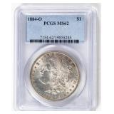 Coin 1884-O  Morgan Silver Dollar PCGS  MS62