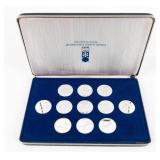 Coin XI Winter Olympics 11 Pc. .925 Silver 6+Ozt