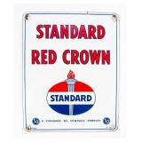 Vintage Standard Red Crown Enameled Sign