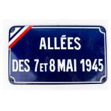 Vintage French Street / WW II Enameled Sign
