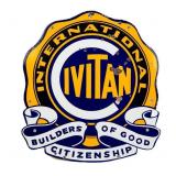Vintage Civitan International Enamel Sign