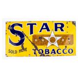 Vintage Star Tobacco Enameled Sign