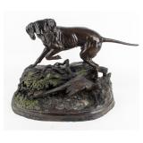 Art Jules Moigniez The Hunt Scene Bronze Sculpture
