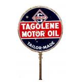 Vintage Skelly Motor Oil Stand Up Porcelain Sign