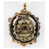 Jewelry Sterling Silver/Pyrite Ammonite Pendant