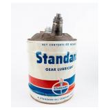 Vintage Standard Oil Gear Lube Five Gallon Oil Can