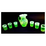 Fenton Green Drapery (Uranium) 7 Piece Set