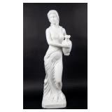 Classical-Style White Marble Woman Statue