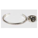 Jewelry Sterling Silver Ring & Bracelet