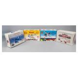 Set of 4 Diecast Plane Banks, Amoco, Gulf +