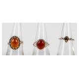 Jewelry 3 Vintage Sterling Silver Rings