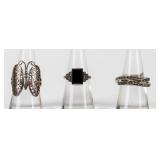 Jewelry 3 Vintage Sterling Silver Rings