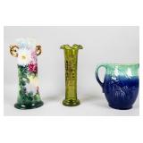 3 Vintage Ceramic & Glass Dï¿½cor Pieces
