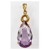 Jewelry 18K Gold Amethyst Pendant