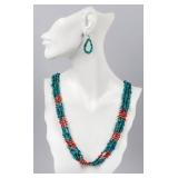 Jewelry Southwestern Turquoise Necklace & Earrings
